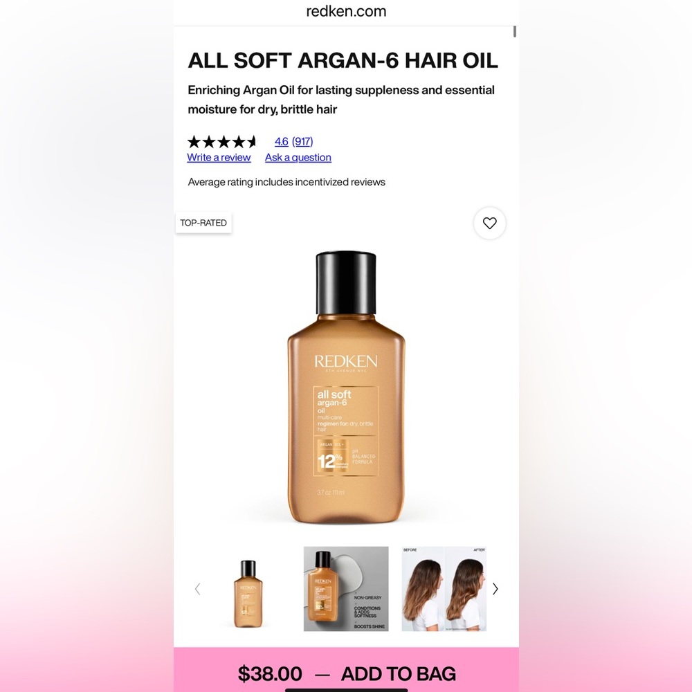 ALL SOFT ARGAN-6 HAIR OIL